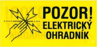 Výstražná tabulka žlutá